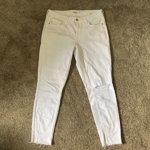 Old Navy White Rockstar Skinny Ankle Jean